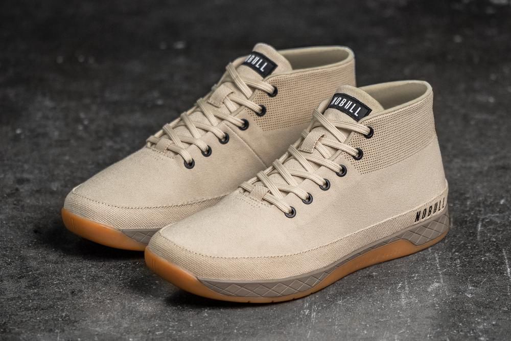 Trainers NOBULL Homme Beige - Chaussures NOBULL Desert Canvas Mid,France (8957-ETJHW)